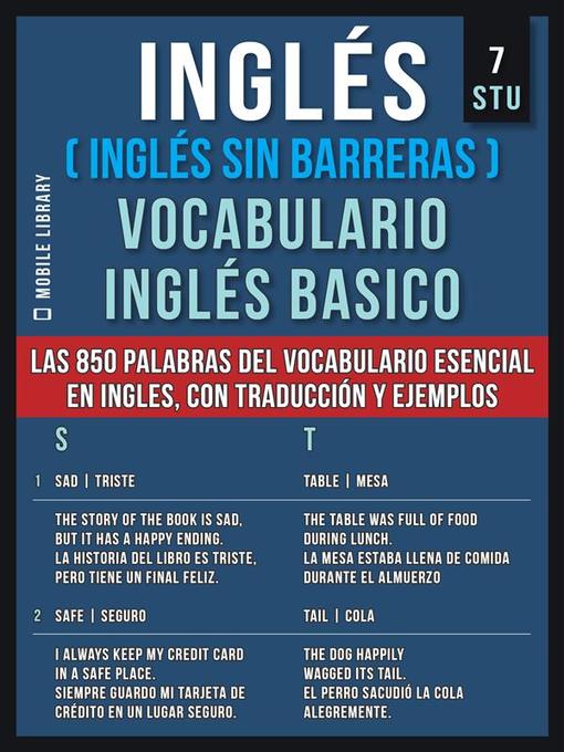 Title details for Inglés (Inglés Sin Barreras) Vocabulario Inglés Basico--7--STU by Mobile Library - Wait list